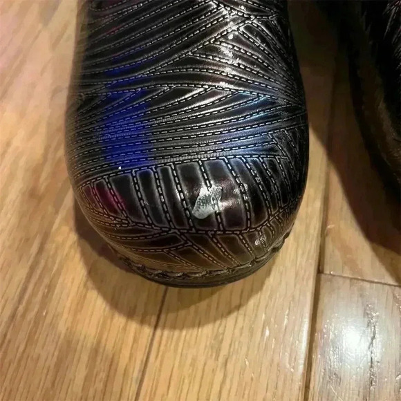 Dansko Pro XP Unisex Clogs Brown/silver Patent Leather Size 39 Workwear - Picture 6 of 8